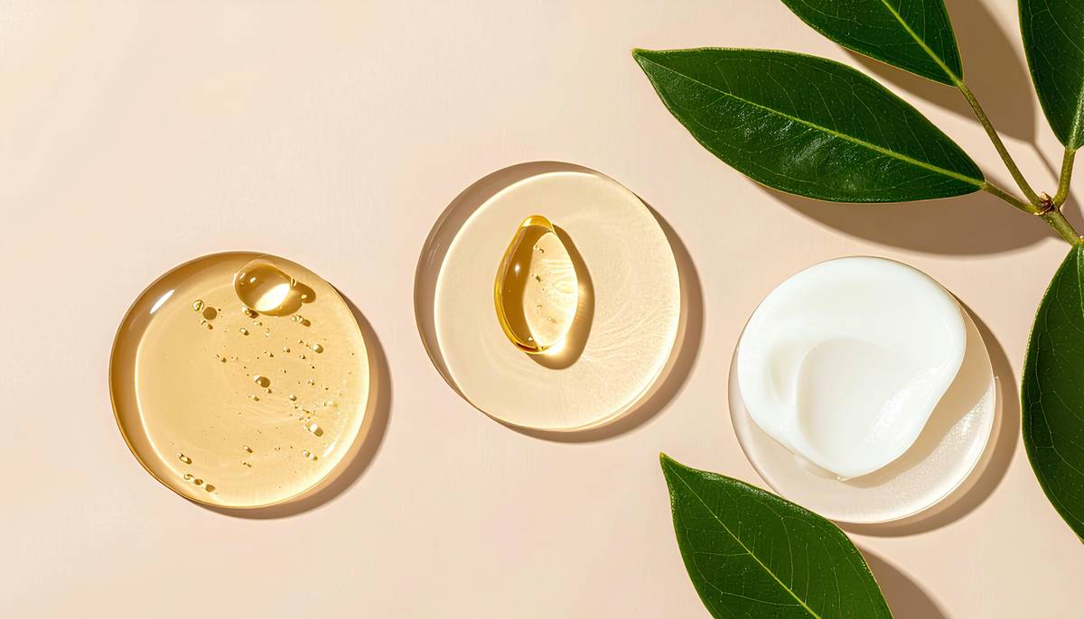 Scientific chart comparing absorption rates of body oil vs. lotion showing 60% skin absorption for oils with certified organic ingredients versus 30% for conventional lotions